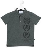Philipp Plein Kids - Printed Polo Shirt - Kids - Cotton - 8 Yrs, Grey