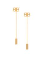 Balenciaga Bb Pin Earrings - Gold