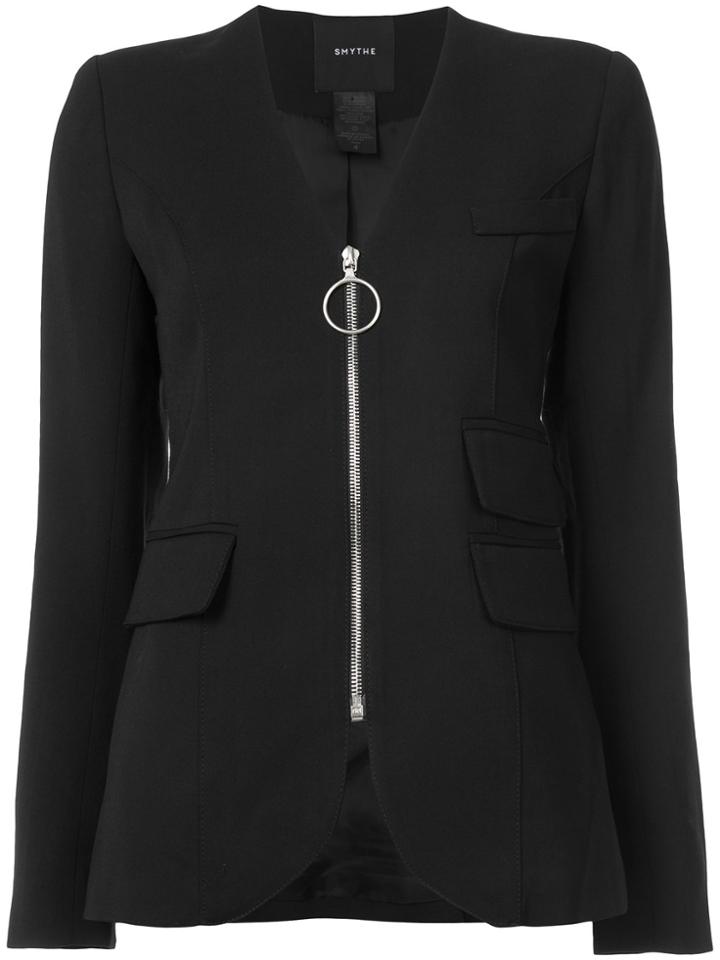 Smythe Collarless Blazer - Black