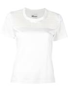 Comme Des Garçons Noir Kei Ninomiya Embellished Front T-shirt, Women's, Size: Large, White, Cotton/rayon