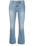 Cropped Flared Jeans - Women - Cotton/polyester/spandex/elastane/tencel - 30, Blue, Cotton/polyester/spandex/elastane/tencel, Frame Denim