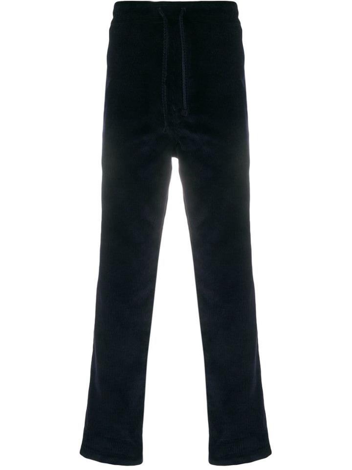 Ymc Ribbed Straight Leg Trousers - Blue