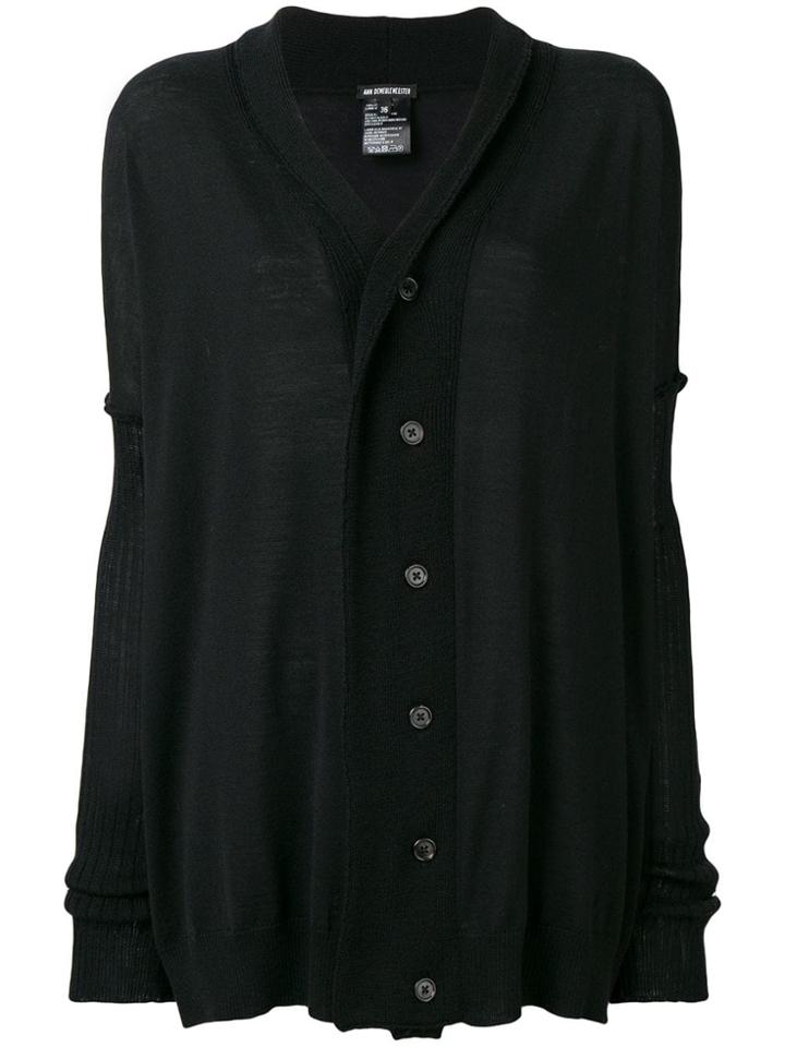Ann Demeulemeester Loose Fit Cardigan - Black
