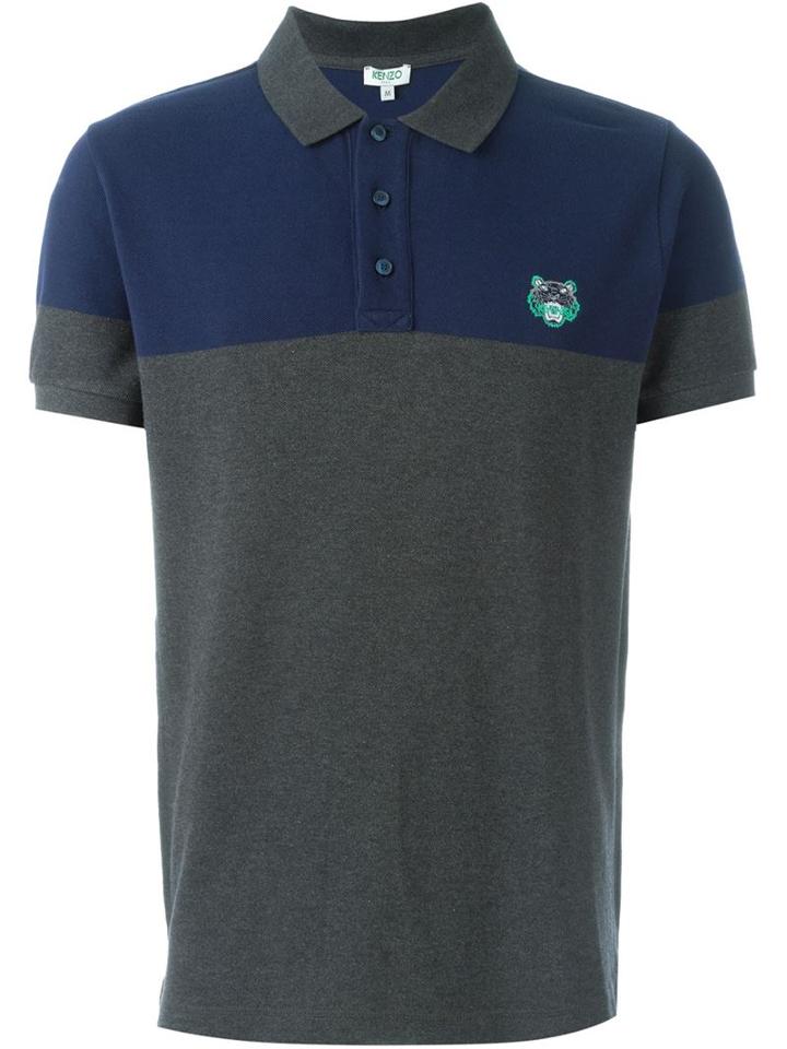 Kenzo 'tiger' Polo Shirt, Men's, Size: Large, Blue, Cotton