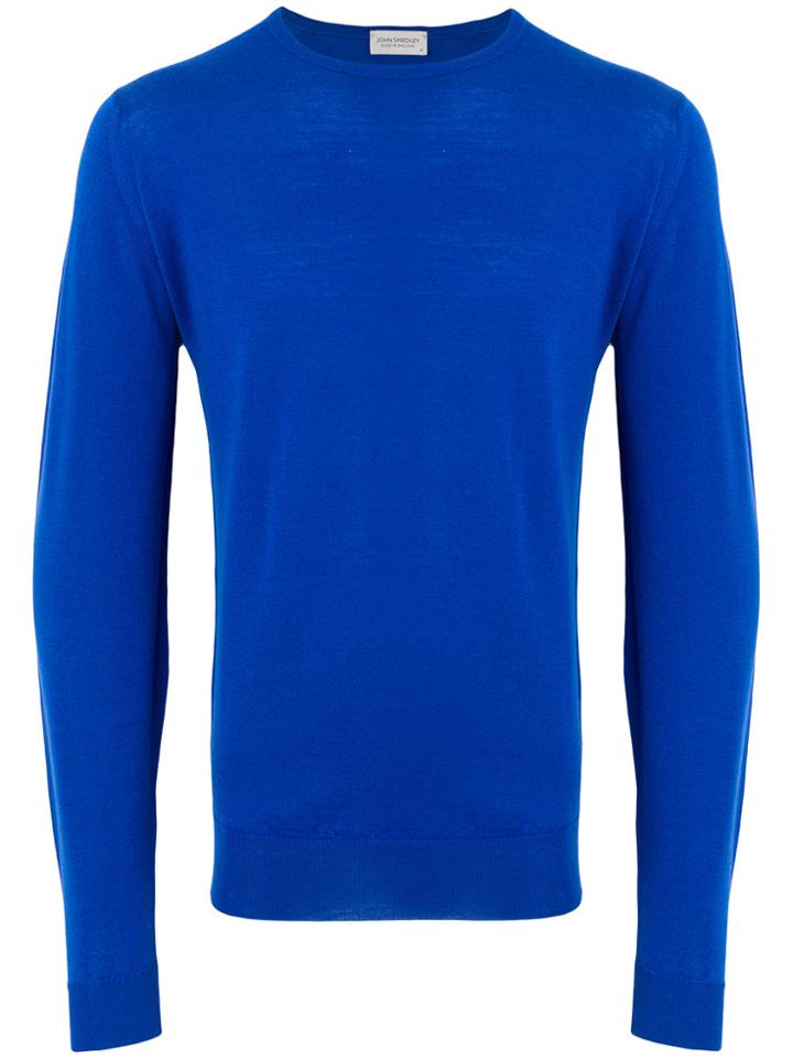John Smedley Crew Neck Pullover - Blue