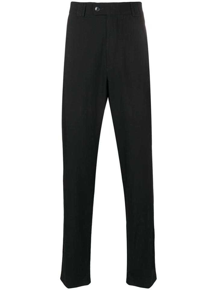 Versace Vintage 1990's Tailored Straight Trousers - Black
