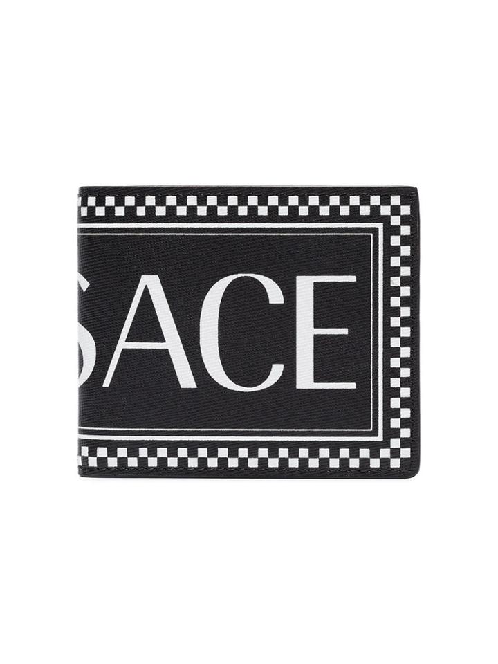 Versace Vers Fold Wllt Blk Wht - Black
