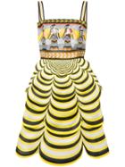 Pandora Scalloped Dress - Women - Silk - 10, Black, Silk, Mary Katrantzou