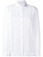 Ermanno Scervino Lace Front Panel Shirt, Women's, Size: 42, White, Cotton