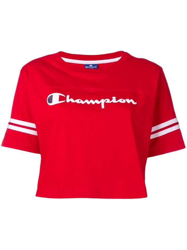 Champion Cropped Logo T-shirt - Red