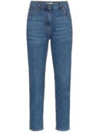 Etro Embroidered Pocket Cropped Jeans - Blue