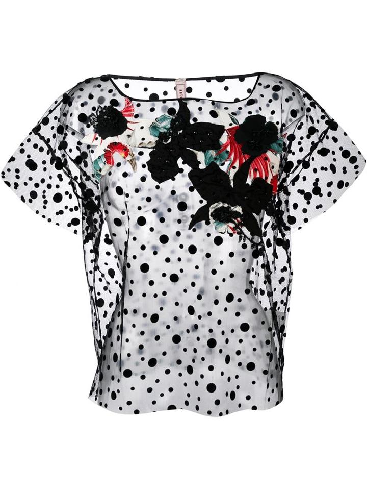 Antonio Marras Polka Dot Embellished Top