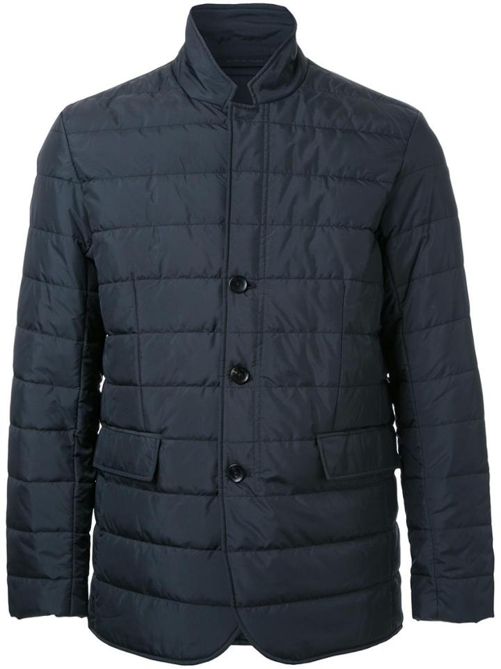 Kent & Curwen Button Front Padded Jacket - Black