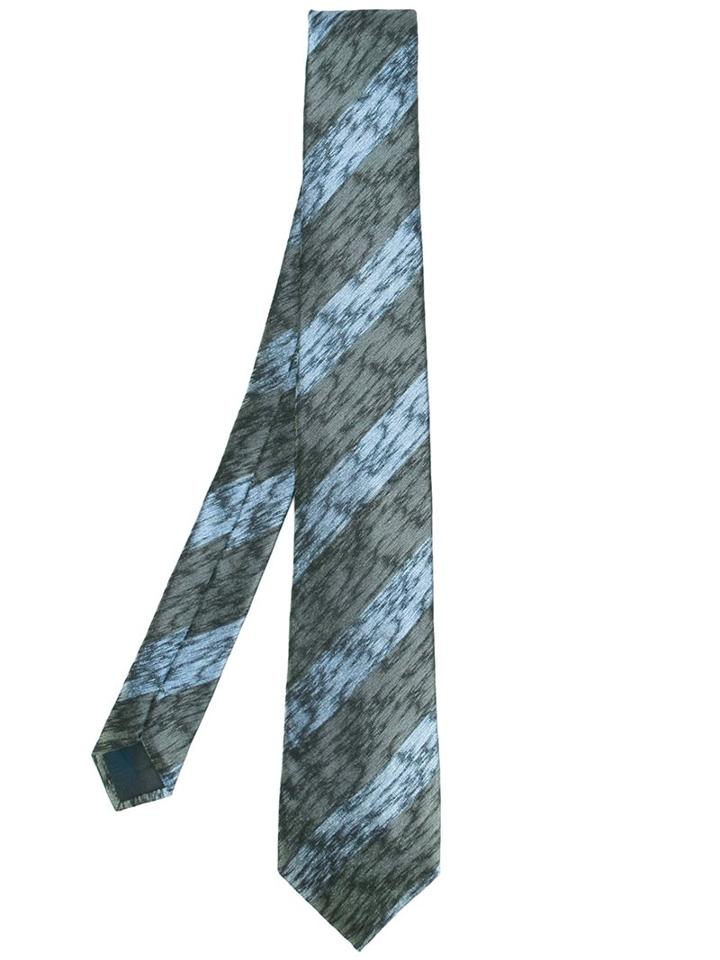 Lanvin Striped Smudge Effect Tie