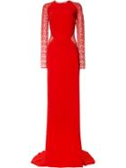 Stella Mccartney Lace Panel Maxi Dress - Red