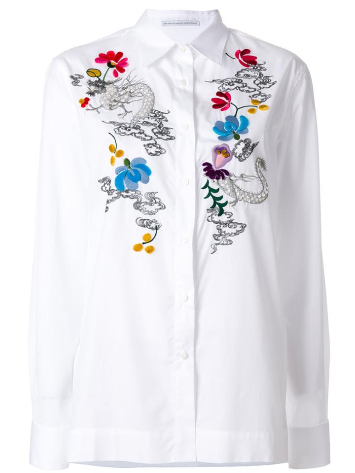 Ermanno Scervino Floral Embroidered Shirt - White