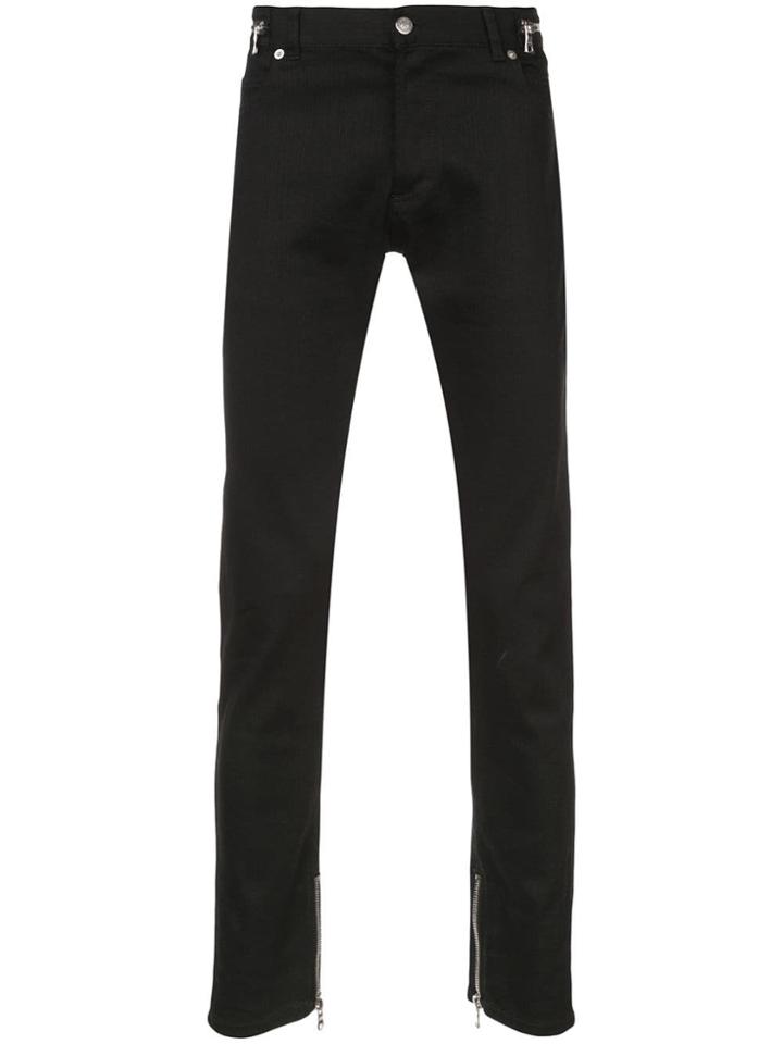 Balmain Low Rise Skinny Jeans - Black
