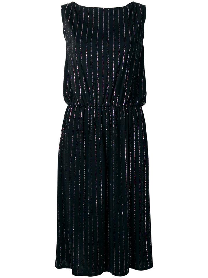 Marc Jacobs Glitter Pinstripe Dress - Black