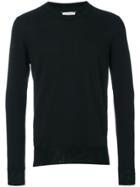 Maison Margiela Contrast Trim Knitted Jumper - Black