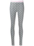 Marine Serre Moon Print Leggings - Silver