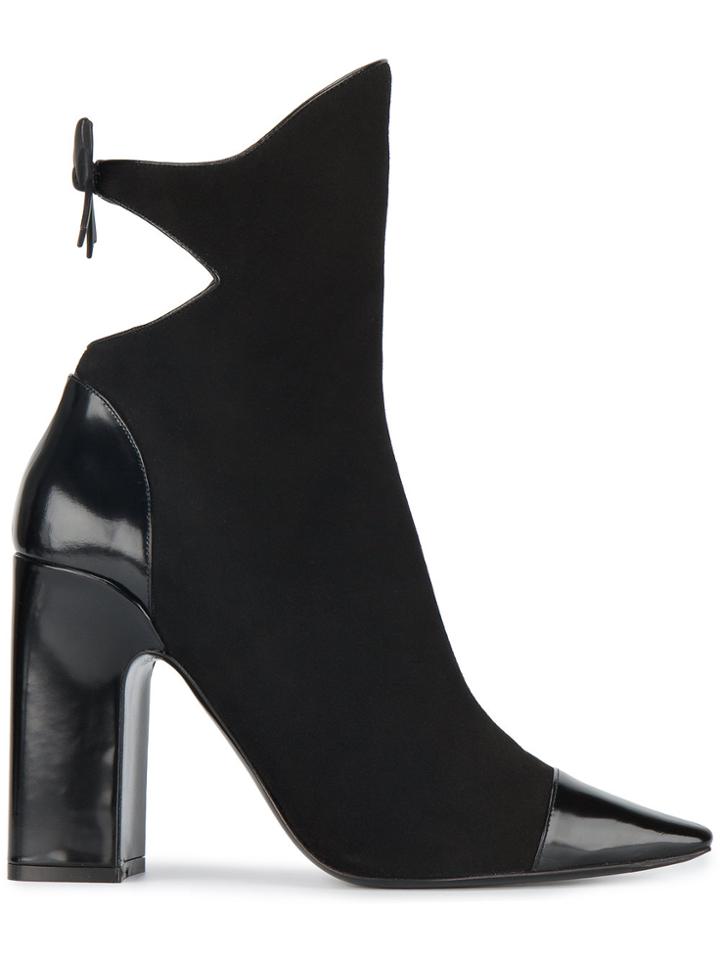 Fabrizio Viti Black Suede Bow 110 Boots