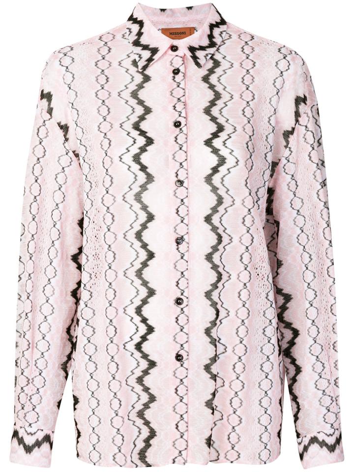 Missoni Abstract Print Blouse - Pink & Purple
