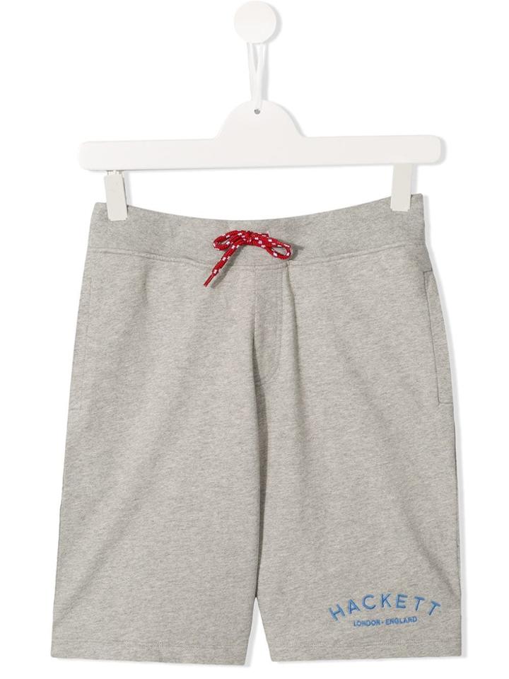 Hackett Kids Logo Print Bermuda Shorts - Grey