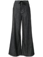 Mm6 Maison Margiela Five Pocket Palazzo Trousers - Black