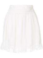 Mcq Alexander Mcqueen Lace Insert Mini Skirt - White