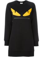 Fendi Bag Bugs Sweatshirt Dress, Women's, Size: 42, Black, Cotton/polyamide