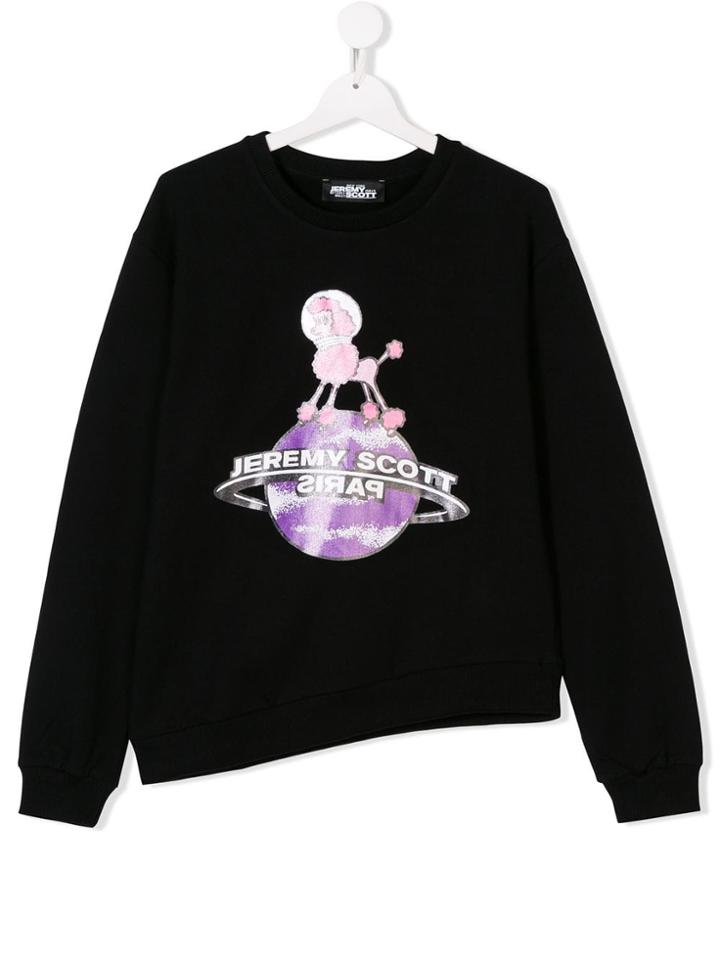 Jeremy Scott Junior Poodle Logo Jumper - Black