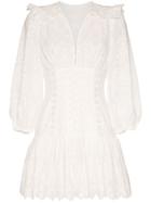 Zimmermann Lace Corset Mini Dress - White