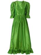 Batsheva Bell Sleeve Maxi Dress - Green