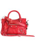 Balenciaga Mini Classic City Crossbody Bag, Women's, Red, Lamb Skin
