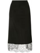Tom Ford Lace-detail Midi Skirt - Black