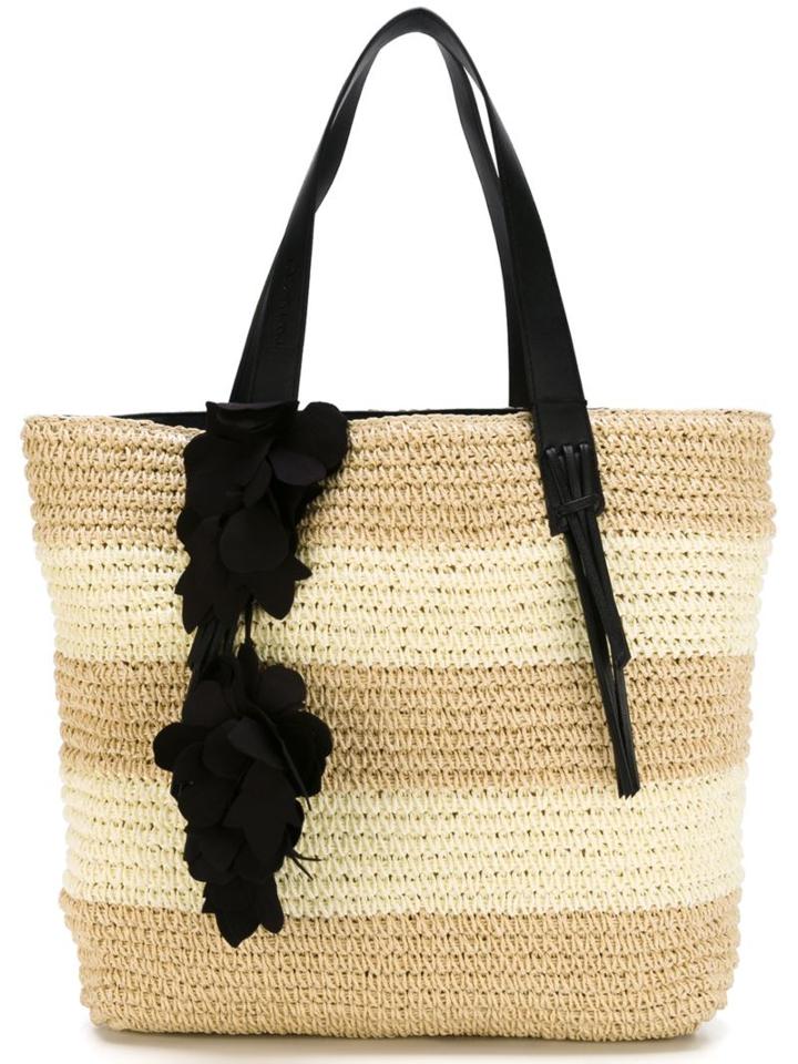 Twin-set Woven Striped Tote Bag