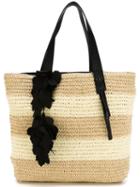 Twin-set Woven Striped Tote Bag