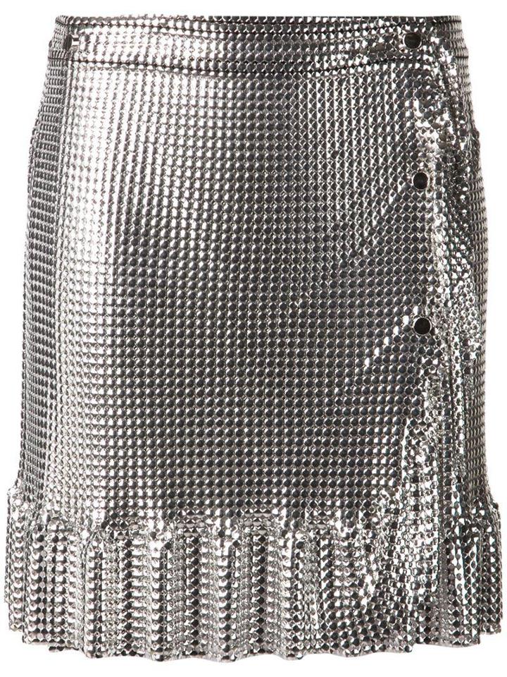 Paco Rabanne Wrap Metallic Skirt