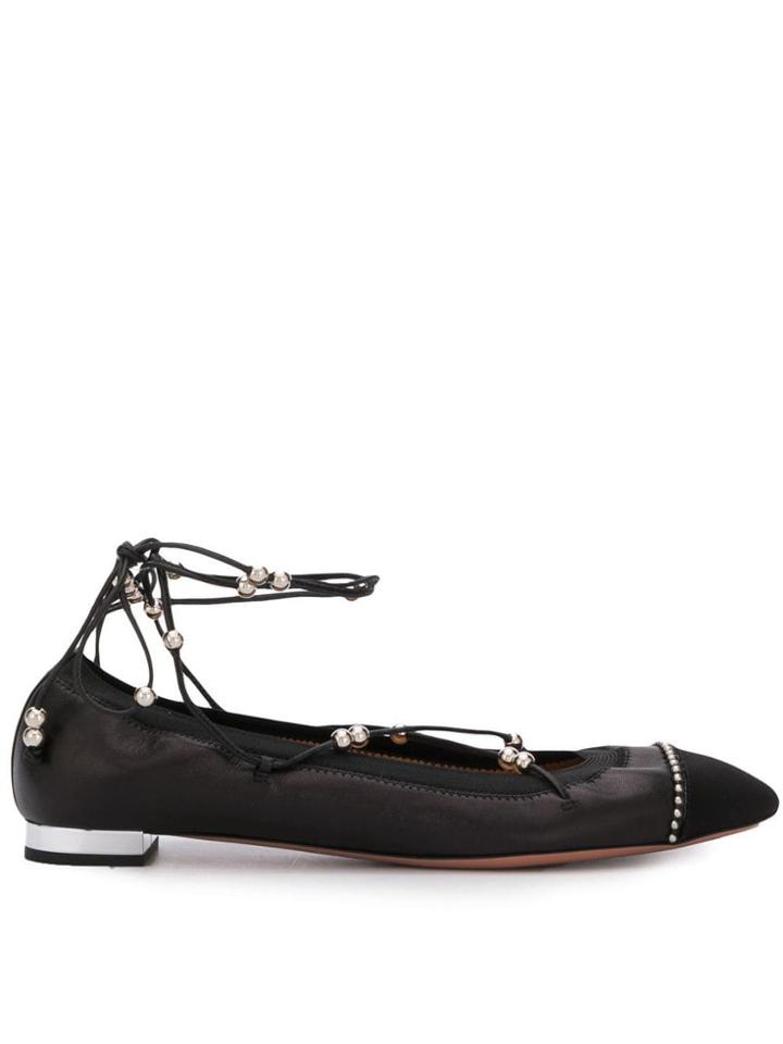 Aquazzura Mystique Ballet Flats - Black