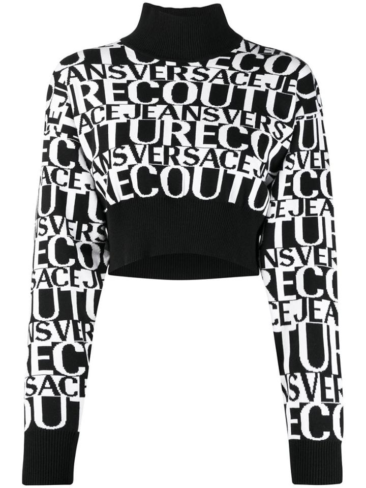 Versace Jeans Couture Cropped Sweater - Black