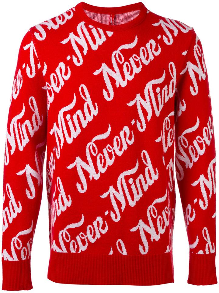 Études - Mike Neverland Pullover - Men - Virgin Wool - L, Red, Virgin Wool