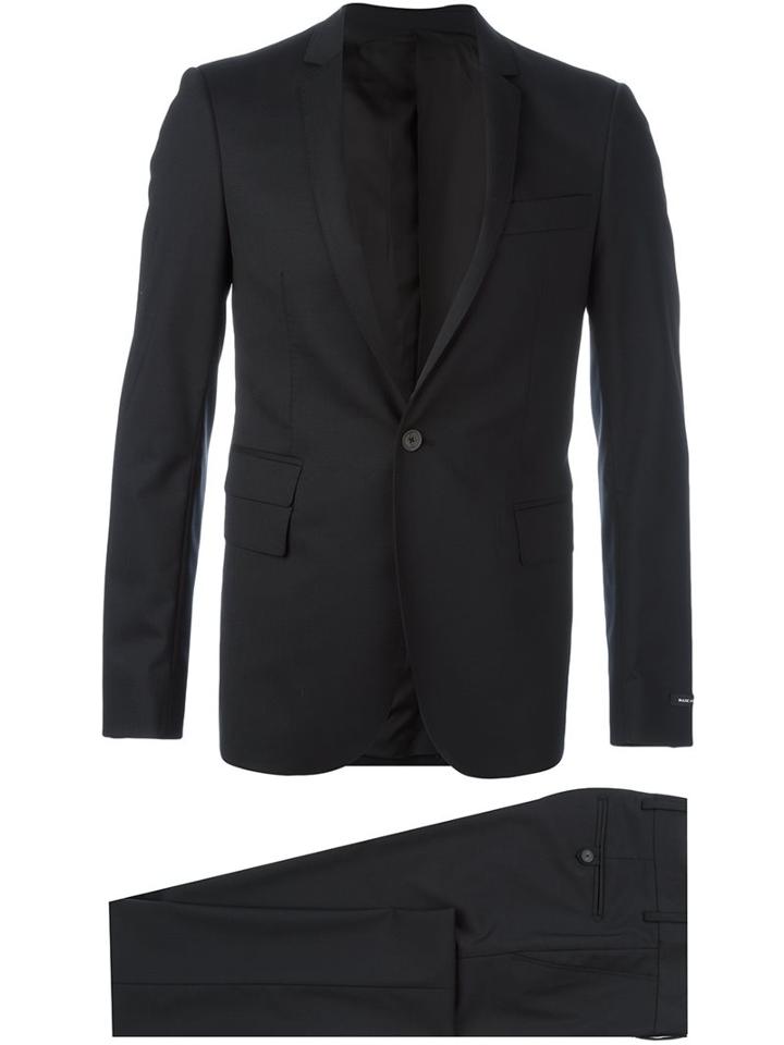 Les Hommes Two Piece Suit, Men's, Size: 48, Black, Spandex/elastane/rayon/wool