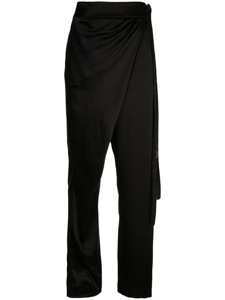Oscar De La Renta Wrap Skirt Trousers - Black