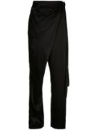 Oscar De La Renta Wrap Skirt Trousers - Black