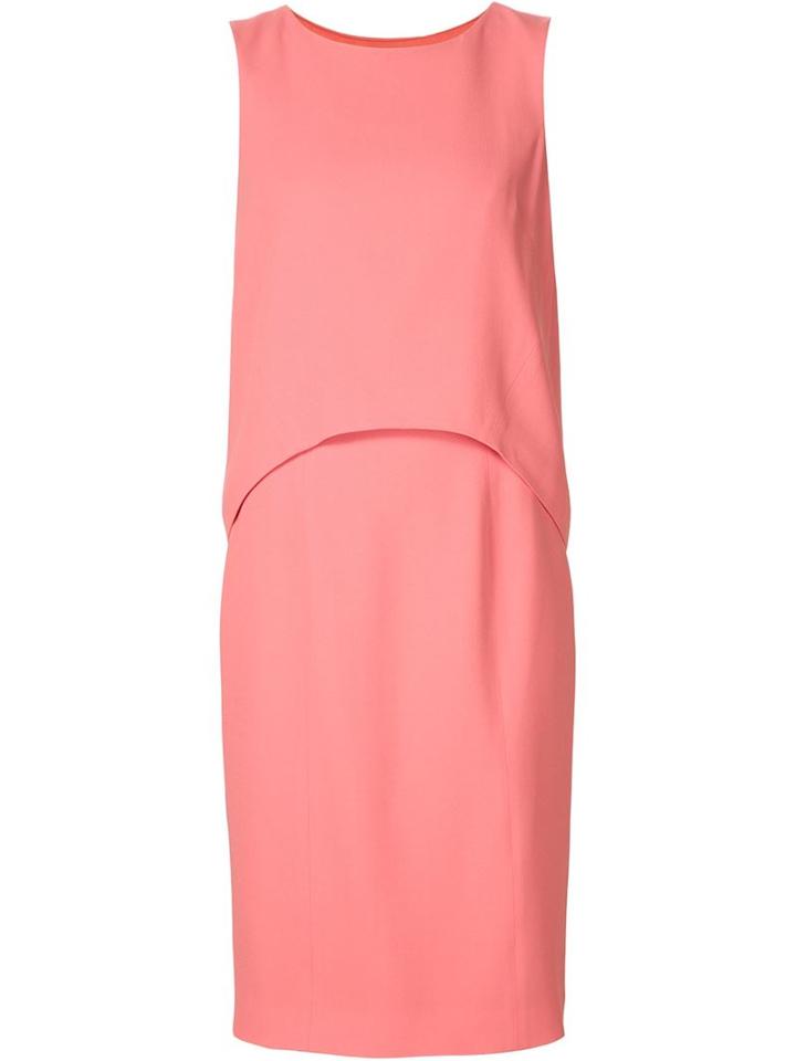 Carolina Herrera Separated Shift Dress, Women's, Size: 6, Pink/purple, Acetate/polyester/viscose