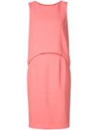 Carolina Herrera Separated Shift Dress, Women's, Size: 6, Pink/purple, Acetate/polyester/viscose