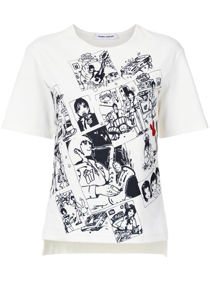 Gloria Coelho Rock Print T-shirt - White