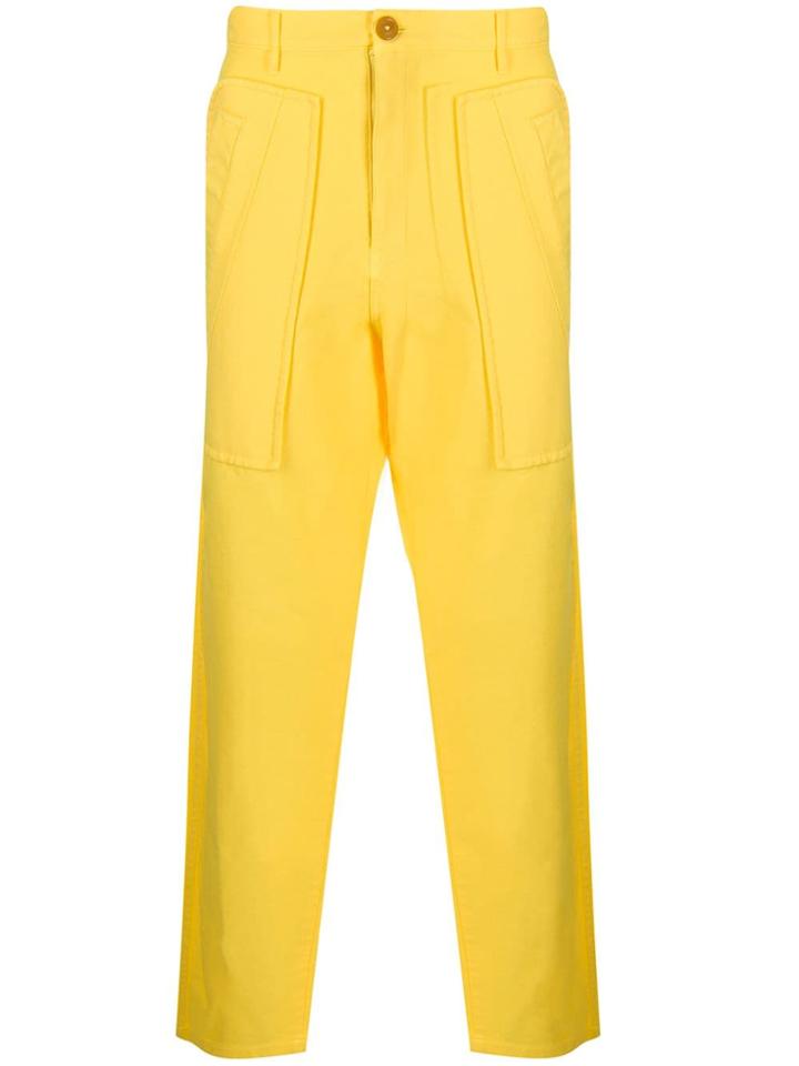 Comme Des Garçons Shirt Straight-leg Cargo Trousers - Yellow