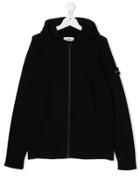 Stone Island Junior Teen Hooded Sweatshirt - Black