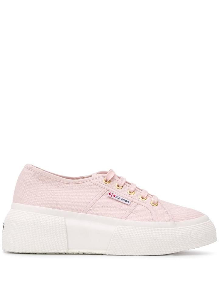 Superga Chunky Heel Sneakers - Pink